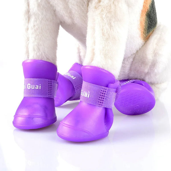 4Pcs Pet WaterProof Rainshoe