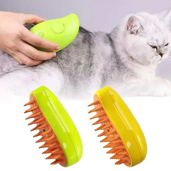 Electric Steamy Pet Grooming Brush